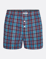 Luźne bokserki męskie Henderson Classic granatowe w kratę