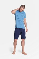 Piżama męska Henderson Duty niebieska krótki rękaw