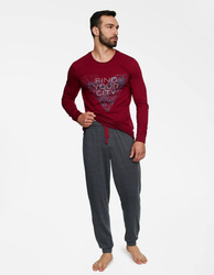 Piżama męska Henderson Blend bordo