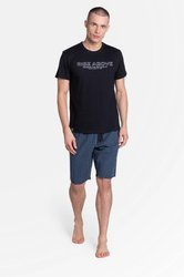 Piżama męska Henderson Dojo czarna krótki rękaw