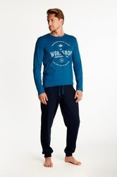 Piżama męska Henderson Owner, niebieska