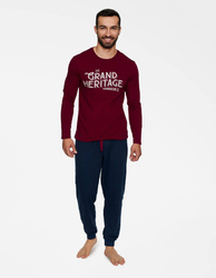 Piżama męska Henderson Brand bordo